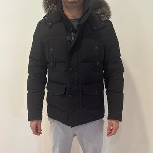 Men's Moose Knuckles Post Dufferin Fox Fur-Trimmed Jacket